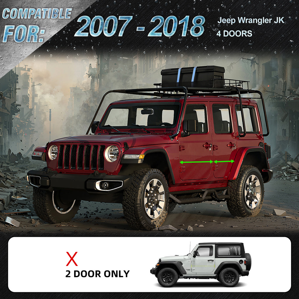 Planches de course Nerf Barres marches latérales pour 07-18 Jeep Wrangler JK Unlimited 4 Door