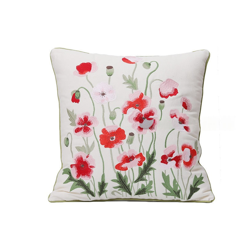 Brodé Floral Trim Sofachambre à coucher Oreiller
