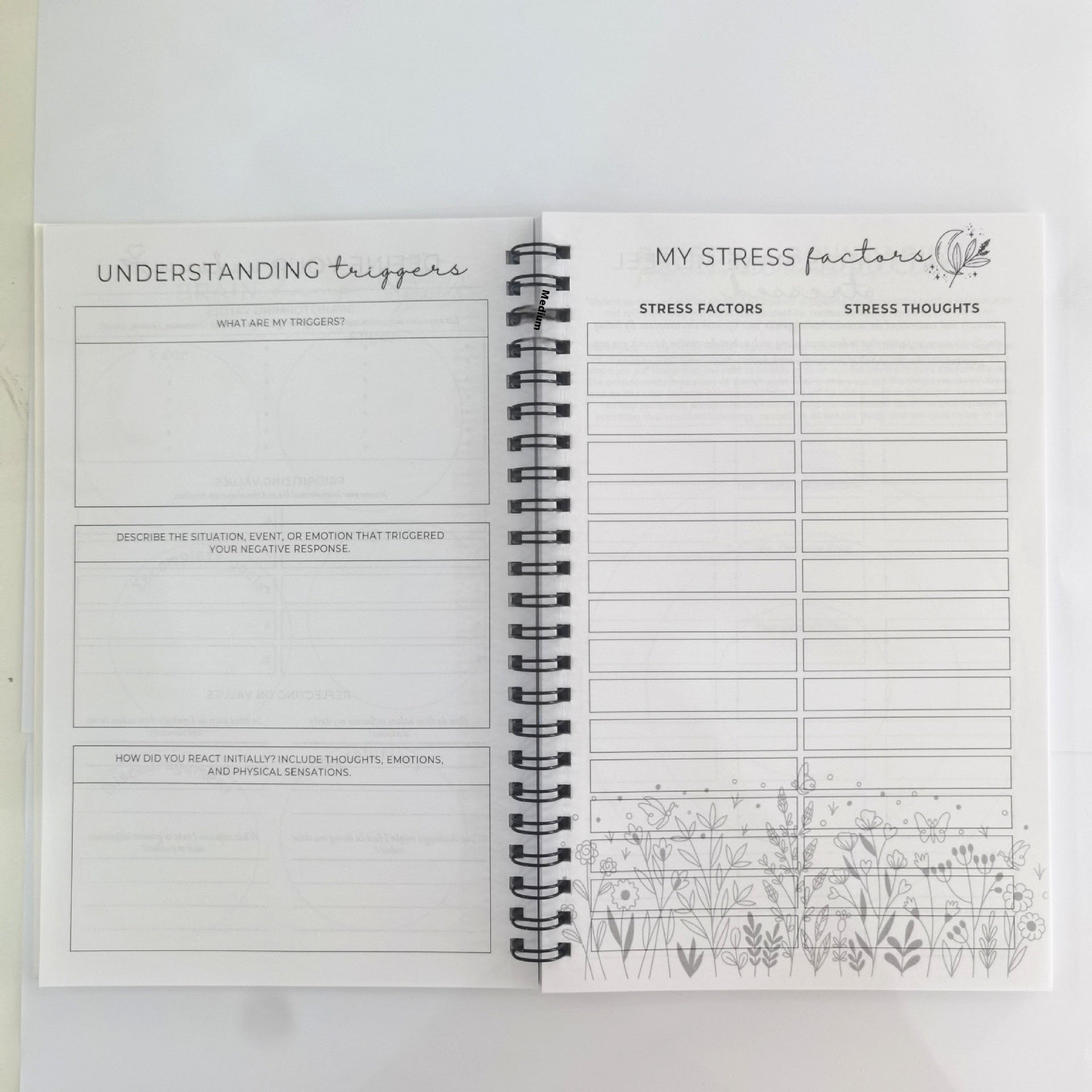 Cerveau Santé mentale Carnet de notes Planification de la santé mentale Carnet de notes