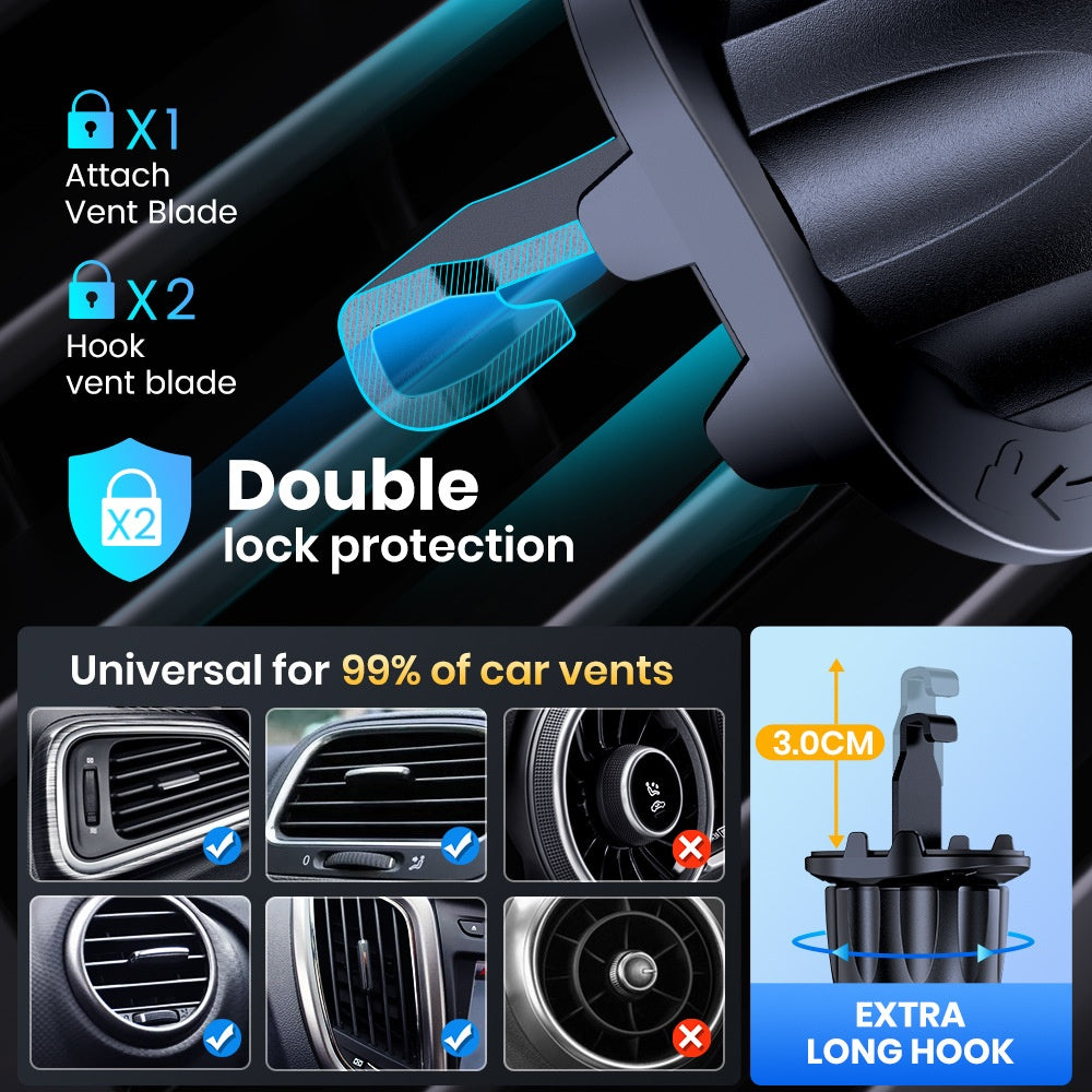 Sortie d'air rotatif de voiture avec crochet multifonctionnel pour Navigator Universal Mobile Phone Hol