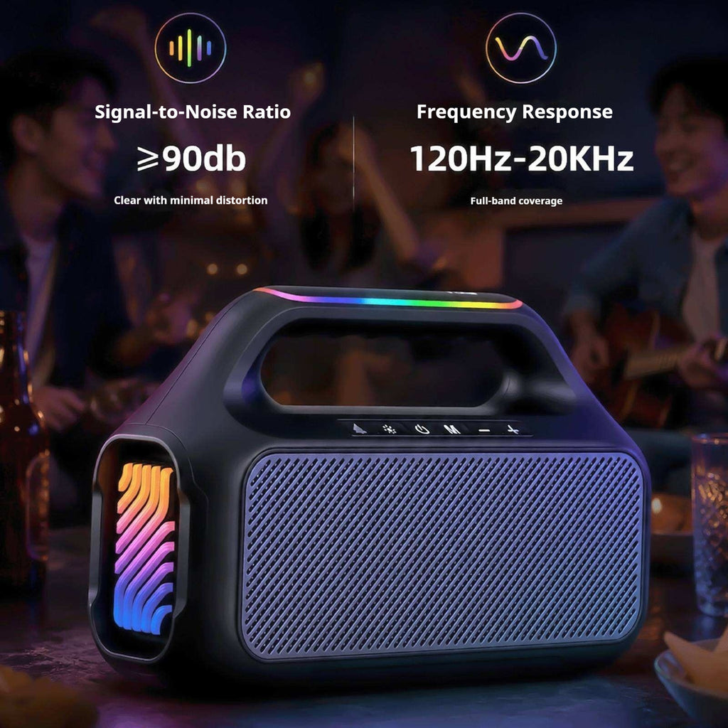 KP-865 Meilleures ventes sans fil Bluetooth haut-parleur poignée portable RVB éclairage son haute Pow