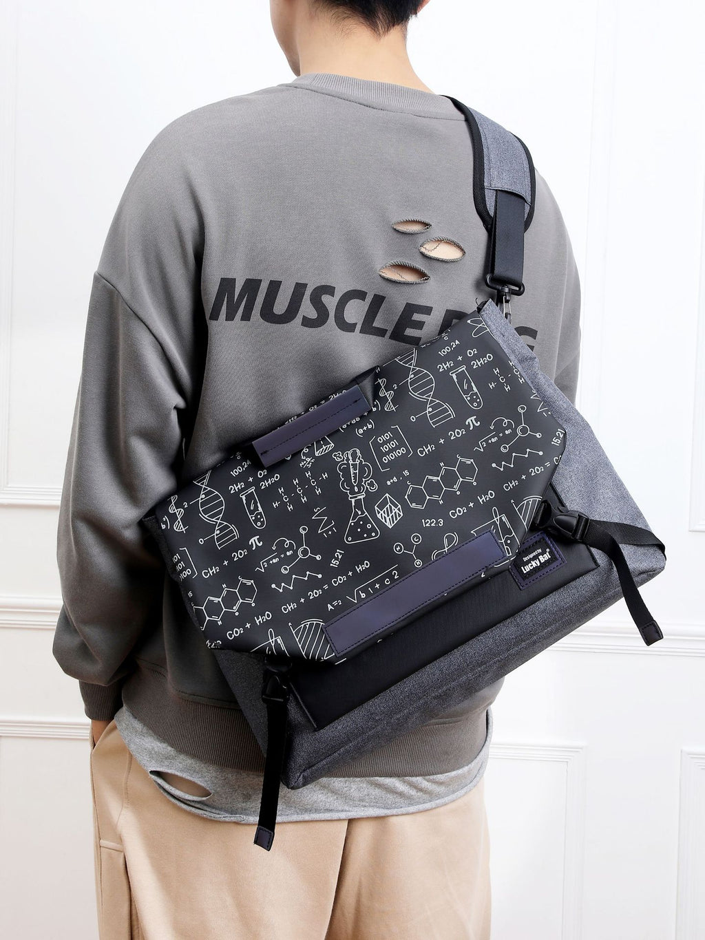 Sac portable Portable Messenger Bag Gaming Notebook Sac à épaule de grande capacité