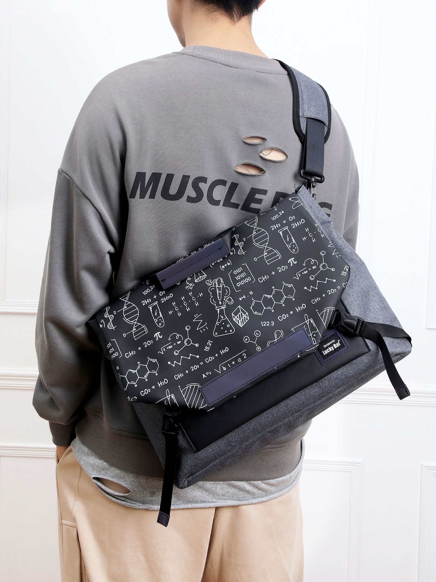 Sac portable Portable Messenger Bag Gaming Notebook Sac à épaule de grande capacité