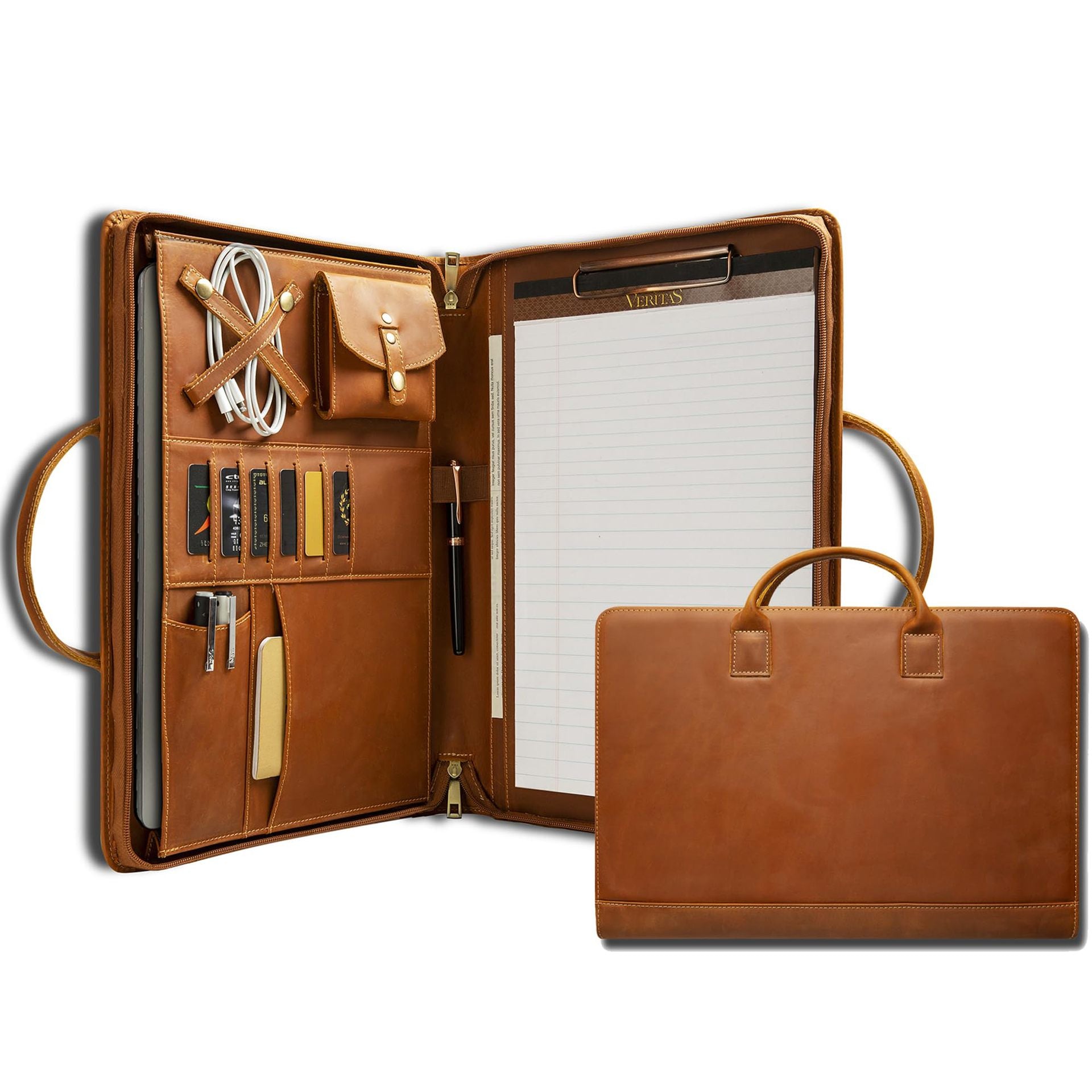 Porte-monnaie vintage en cuir de cheval crazy grin