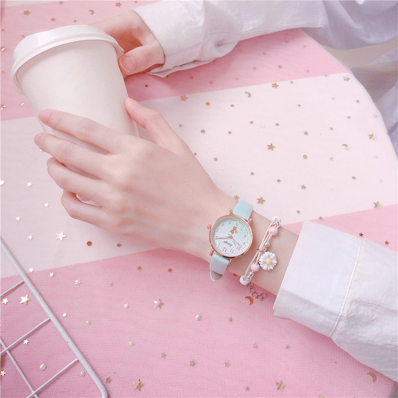 Montre pour enfants analogique de style coréen