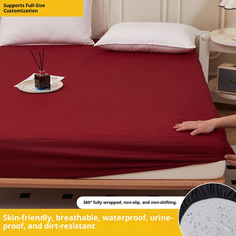 Pure White Hotel-Grade Stain-Resistant and Waterproof Mattress Cover