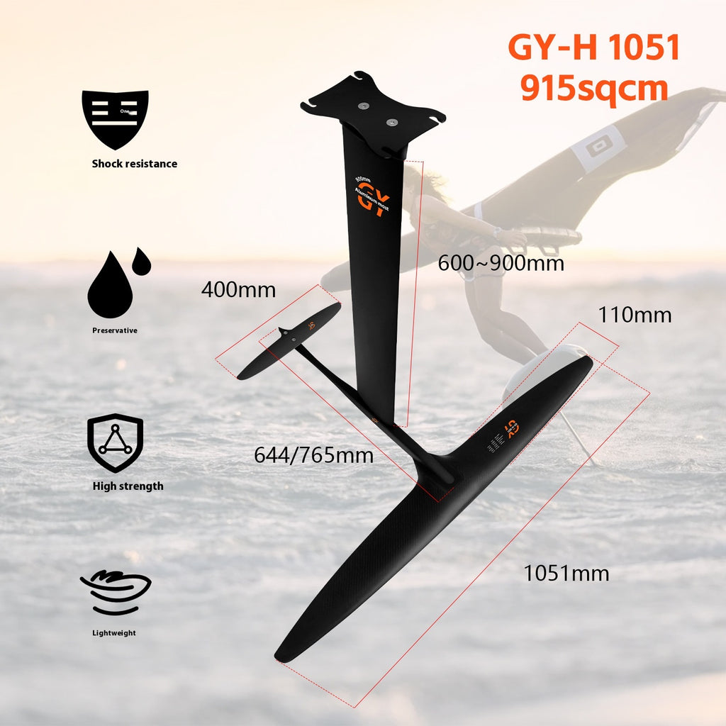 High-performance Carbon Fibre Racing Surfing Hydrofoil non motorisé