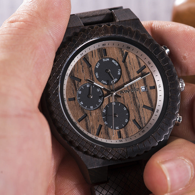 Montre en bois sport unisexe