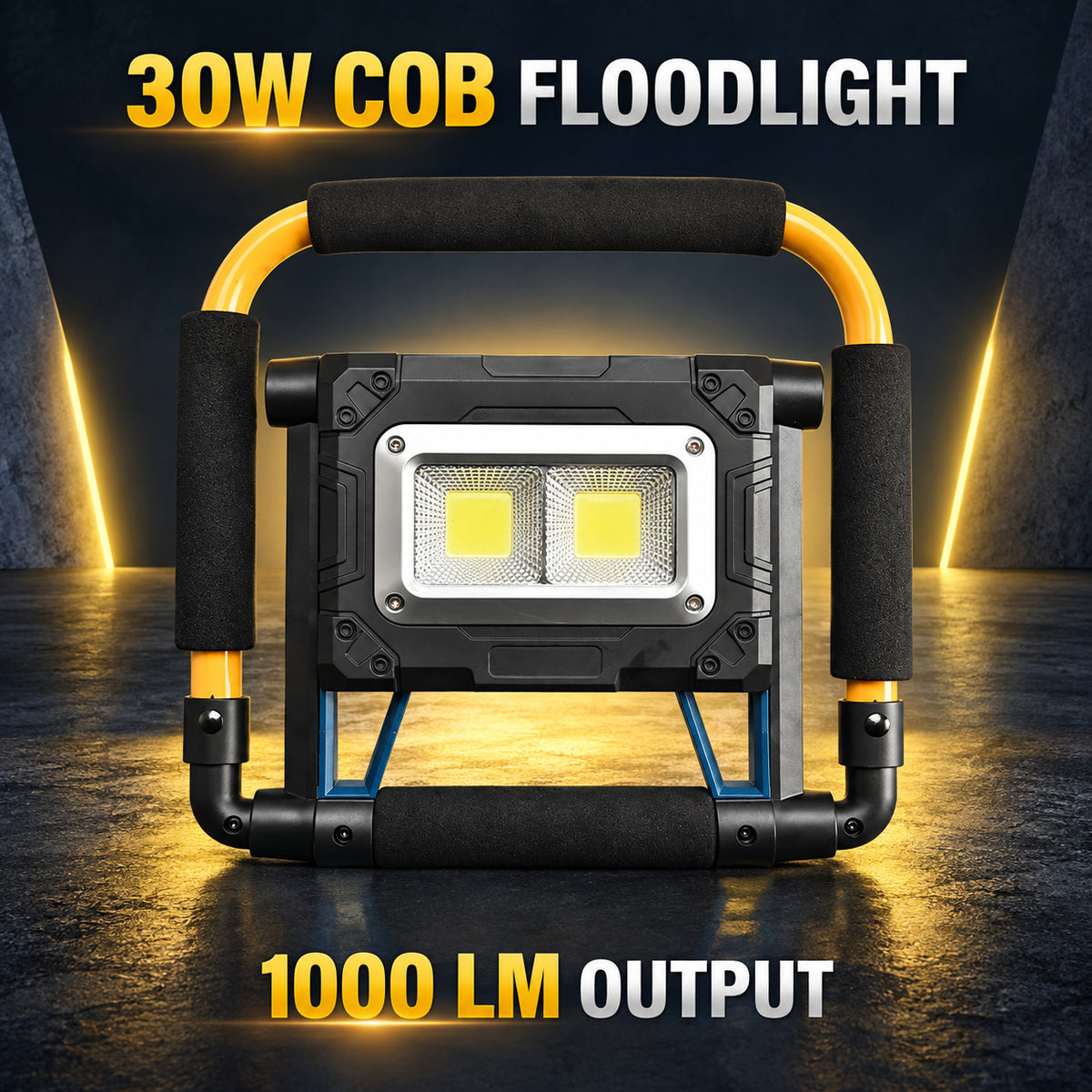 Éclairage de la batterie magnétique rechargeable solaire W874 2 COB 3600mAh 30W