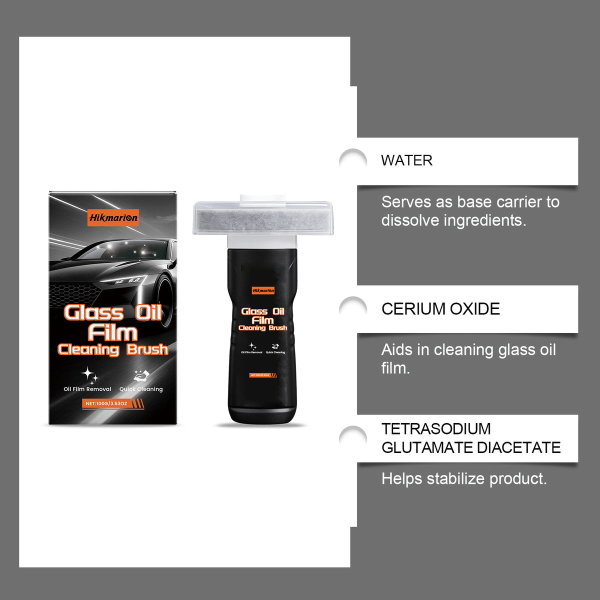 Glass film cleaning brush for car windows