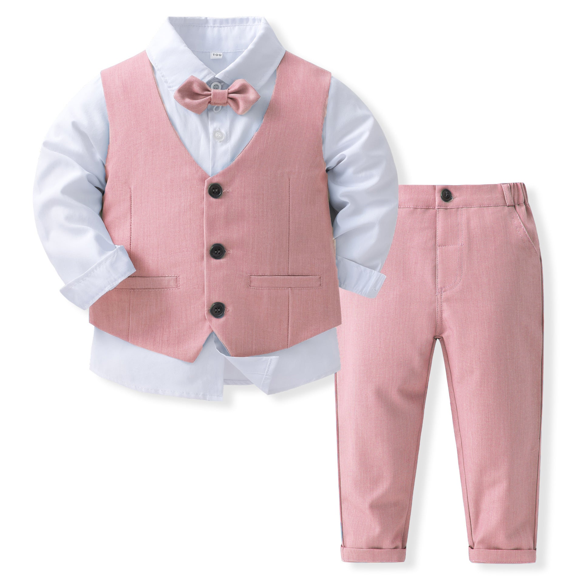 Costume pour enfants Bow Tie Vest Ensemble formel à trois pièces