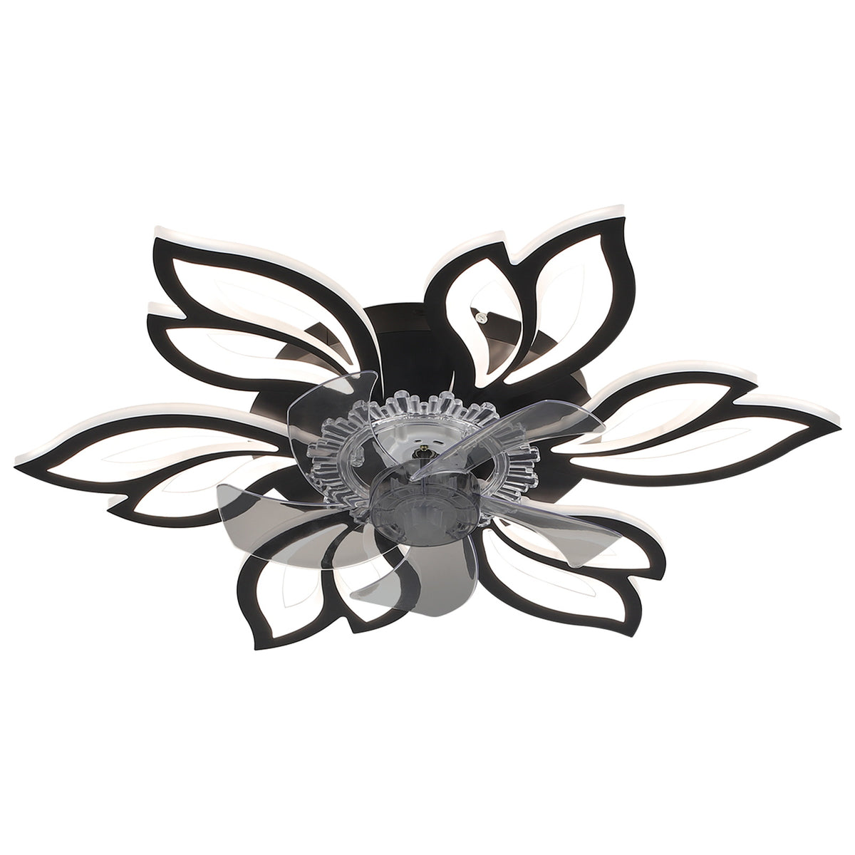 Moderne Salon Maison Trois couleurs Six vitesses Ceiling-monté intérieur LED ventilateur lumière