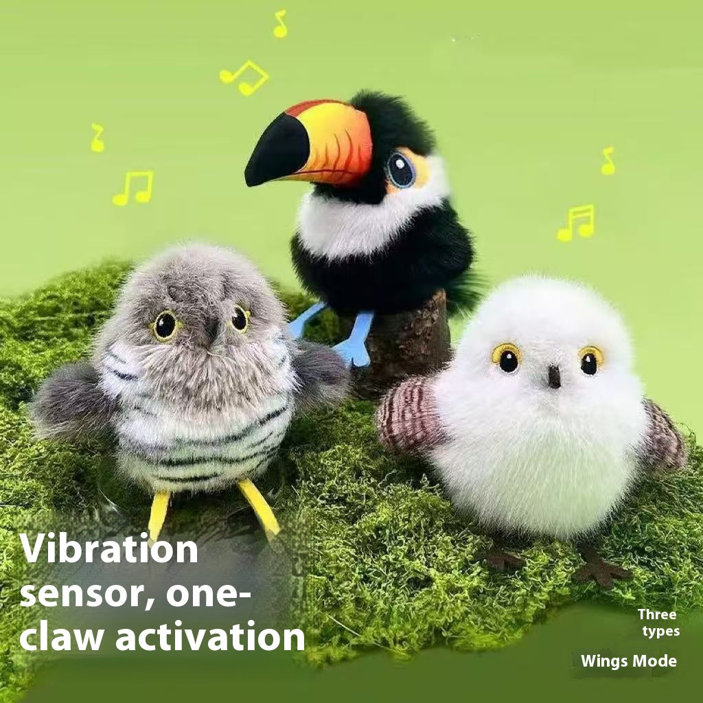 Flûte de gravité Petit gros chat auto-salonnage Jouet Stuffy Simulation Bird