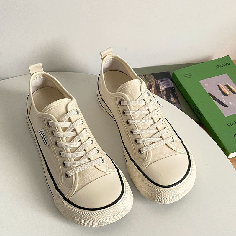 Femmes Mango Toile Chaussures Dentelle plate-forme Talon plat