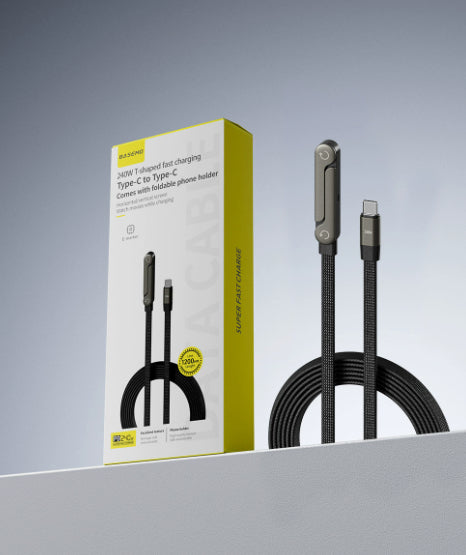 Câble de données pliable 2-en-1 de câble de charge rapide Tablette de téléphone pliable Typ