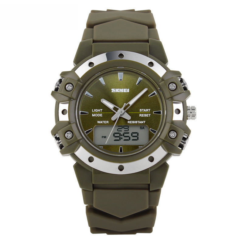 Hipster Double Display Electronic Watch Multifonctionnel Student Watch
