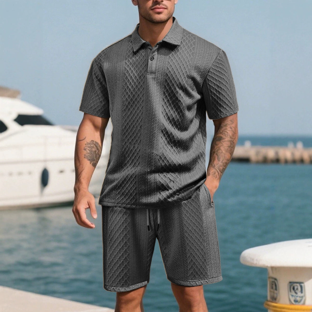 Homme Texturé Jacquard Stand Collier Top Commerce extérieur TK American Style Printemps Automne Zippe