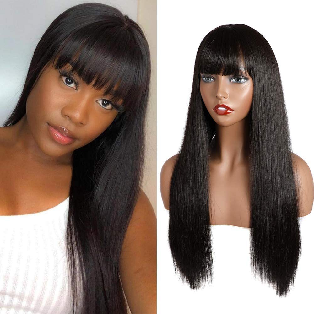 Caractère Bangs Moyen Long Texturé cheveux droits
