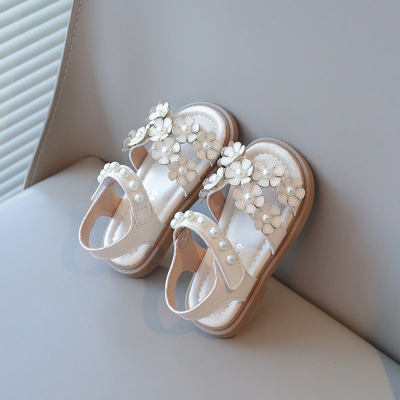 Summer Style Fleur Perle Soft Soled filles Sandales