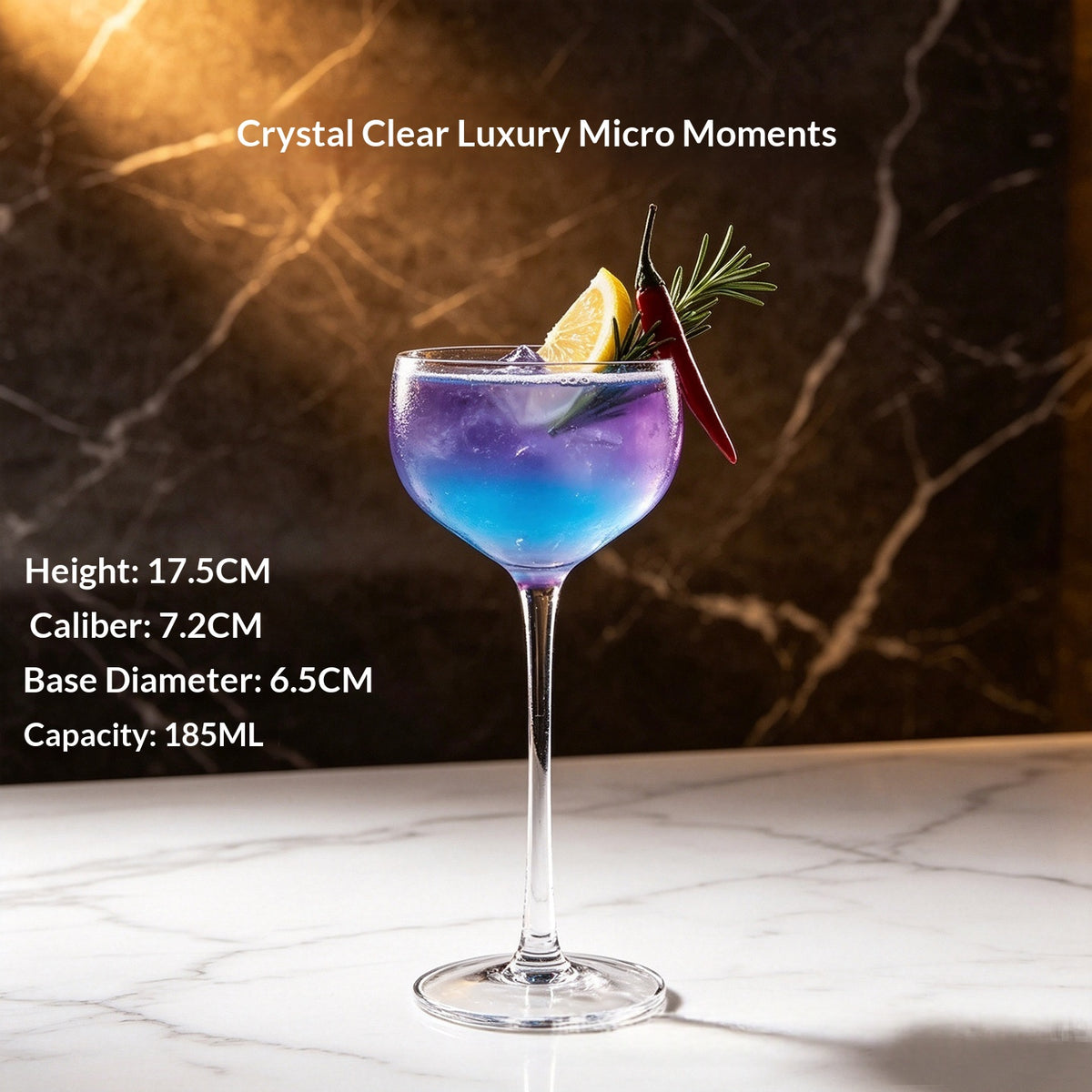 Creative and Personalized Cocktail Glass with a Margarita Sauce Crystal Tall Stemchampagne