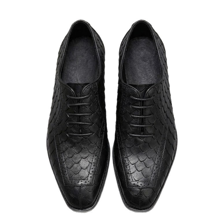 Chaussures d'affaires formelles en cuir modèle Dragon Homme style britannique