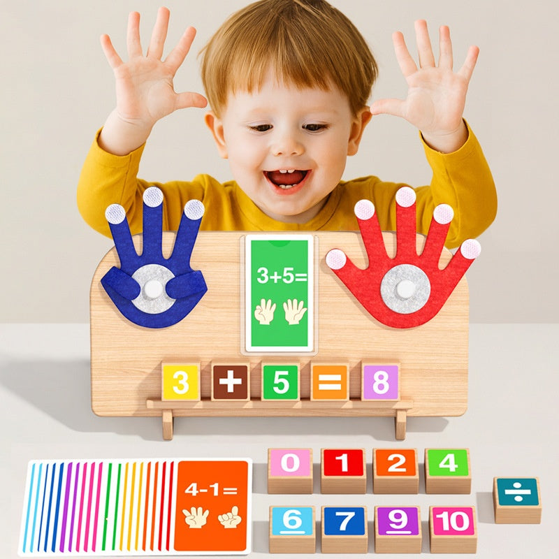 Montessori Wooden Toy for Children Finger Arithmetic Game