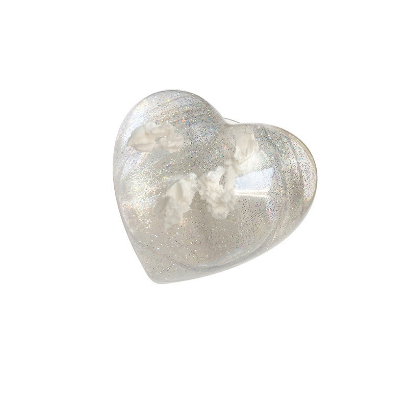 Love Transparent Glitter Bracket Paste-Type Retractable Desktop Stand