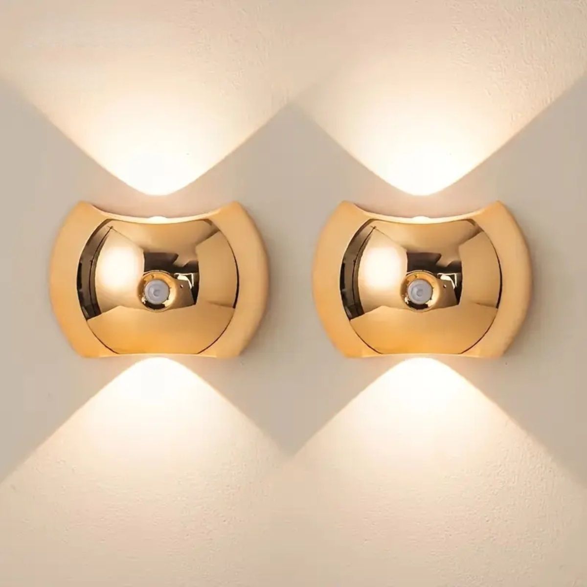 LED lampe murale moderne avec capteur de mouvement 3 modes de couleur 2700K 4500K 6500K USB Rechar