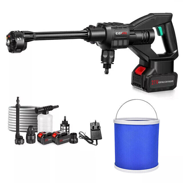 Portable sans fil de voiture de lavage de pression eau High Jet Nettoyeur Gun 2 batterie
