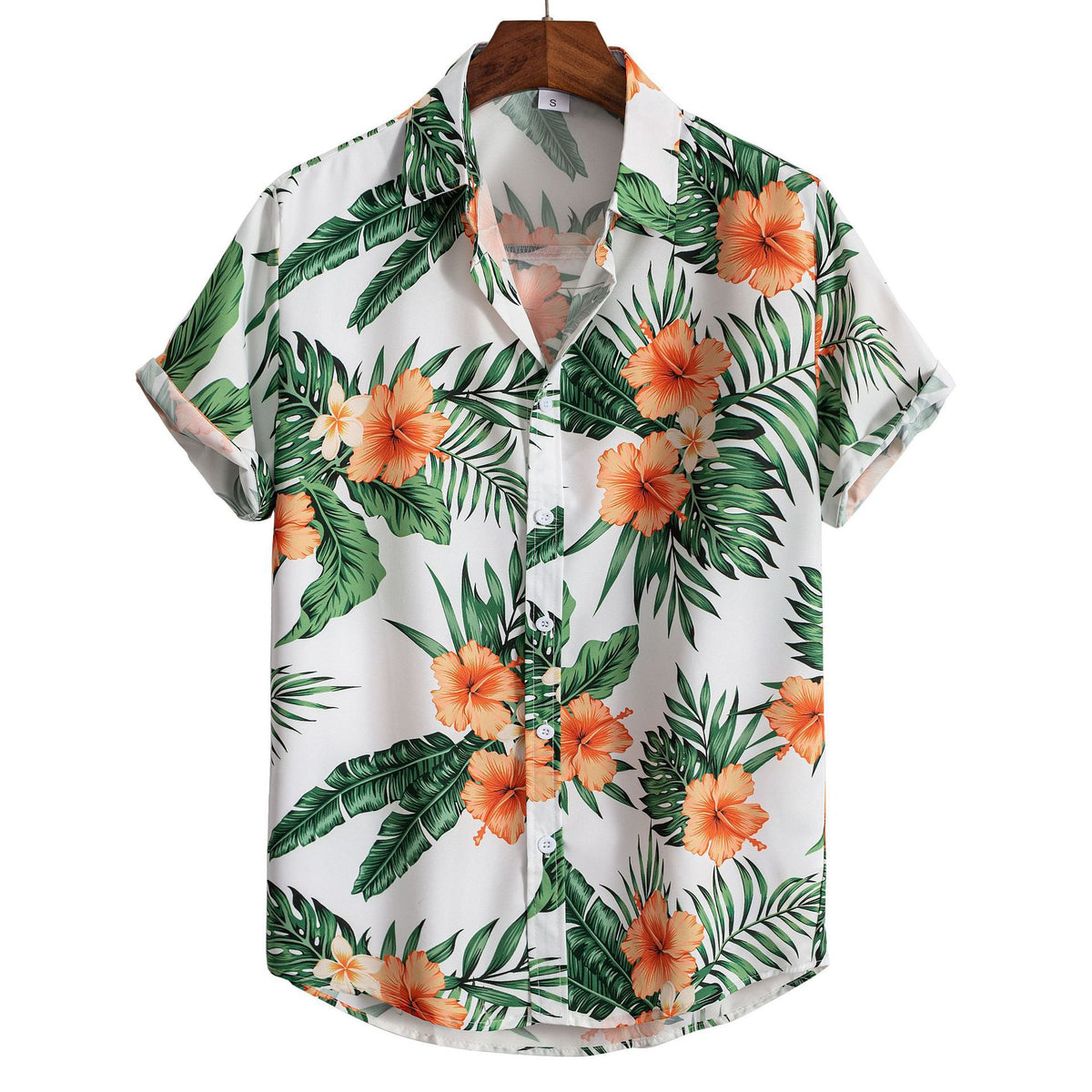 Chemise homme manches courtes Impression numérique 3D Hawaiian Trendy Cardigan Shirt