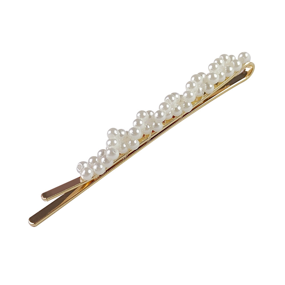 Accessoires pour cheveux Barrettes de perle Updo BB Clip épingle à cheveux rayé Fil de pêche tissé à la main H