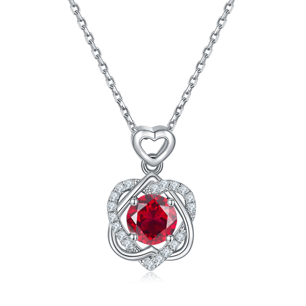 S925 Collier de coeur en argent sterling