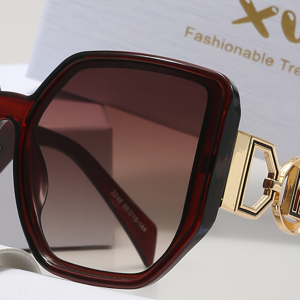 Lunettes de soleil carrées de luxe pour femmes