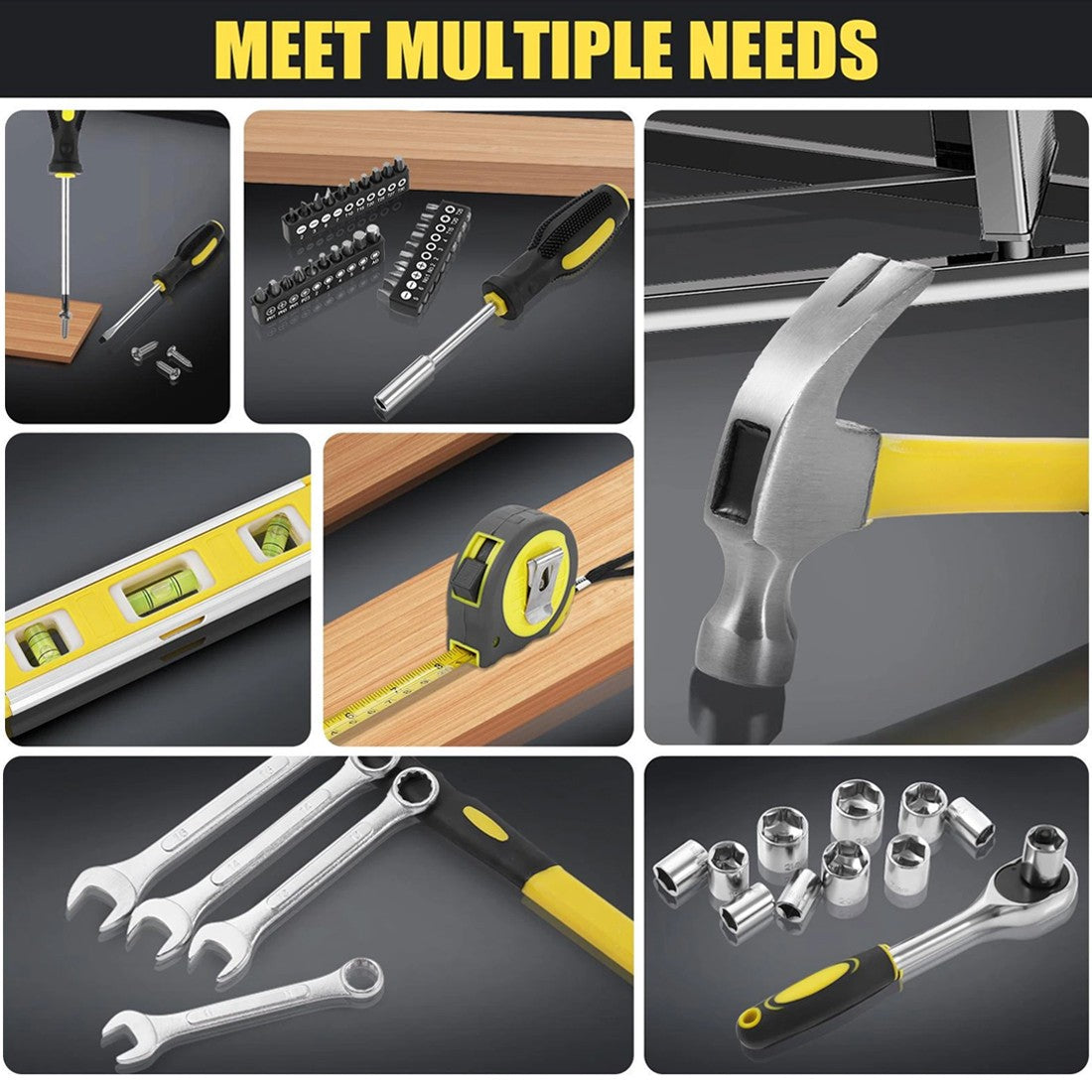 Kit d'outils à main Ensemble de matériel de réparation de voiture de ménage d'entretien quotidien 108pcs