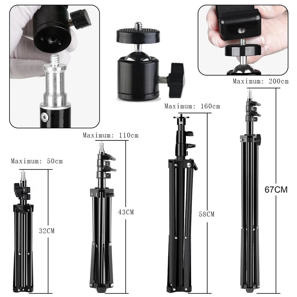Ring Mobile Phone Stand Tripod Round Fill Light 3 Colors