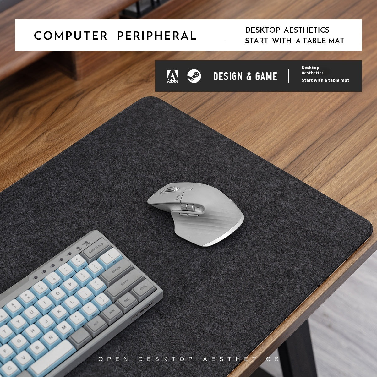 Unisex Oversized Warm Winter Desk Mat