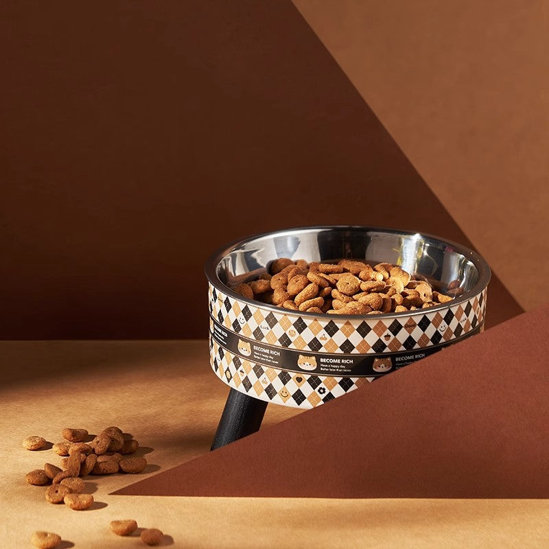 Bol d'alimentation en acier inoxydable Nourriture de riz pour animaux de compagnie