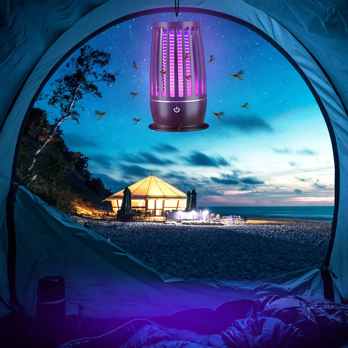Lampe de tueur de Mosquito rechargeable Bug Zapper avec la lumière de nuit