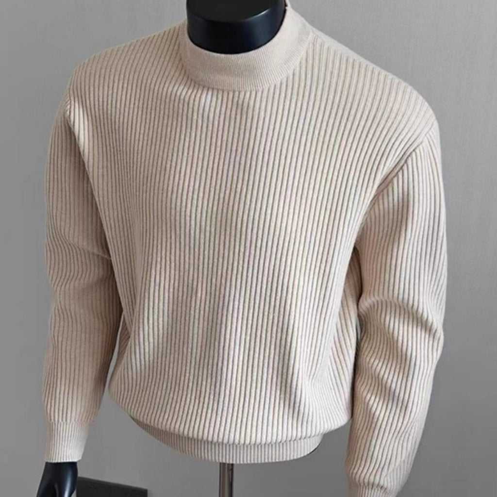 Hommes Chandail à col roulé à col roulé blanc