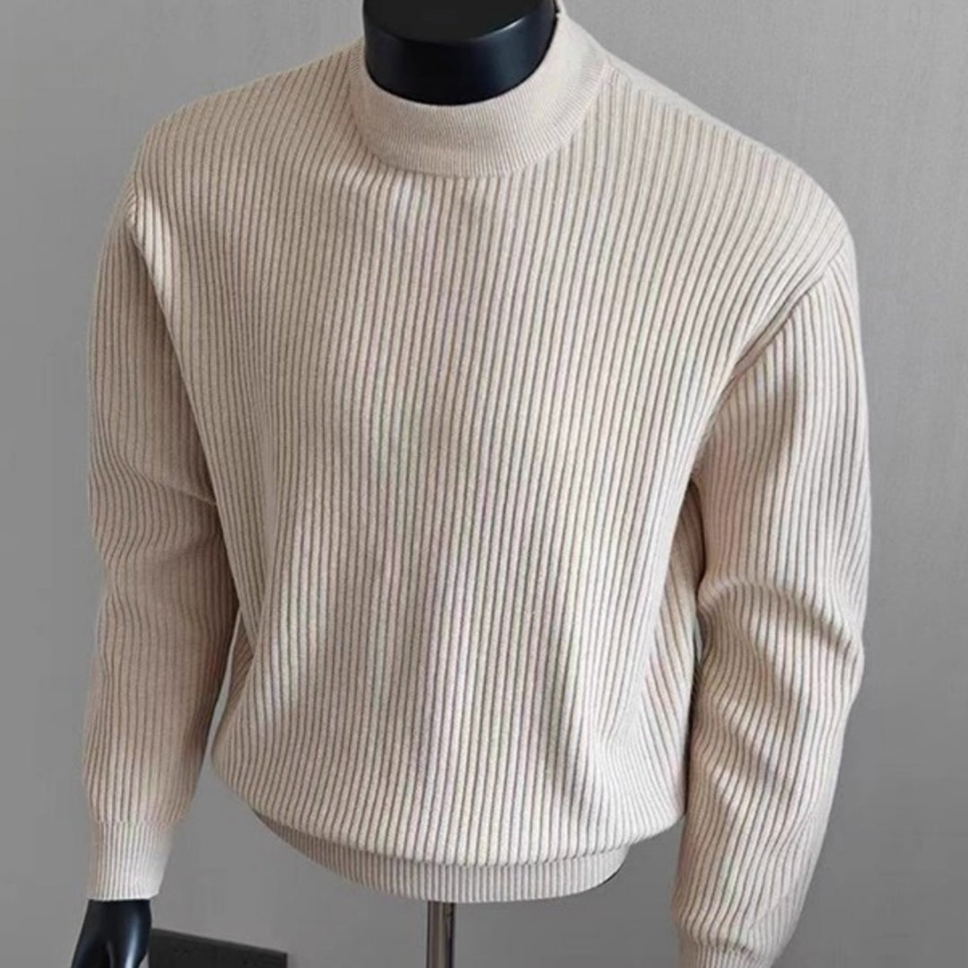 Hommes Chandail à col roulé à col roulé blanc