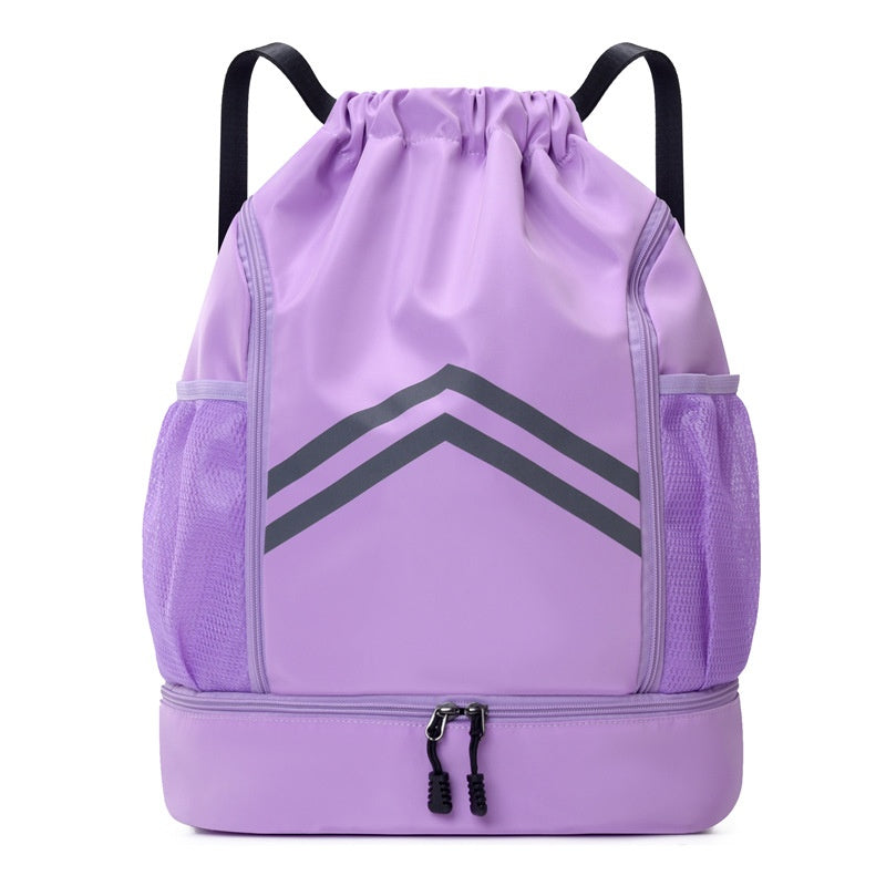 Sac à cordons de serrage homme avec sac à dos réfléchissant pour le sport