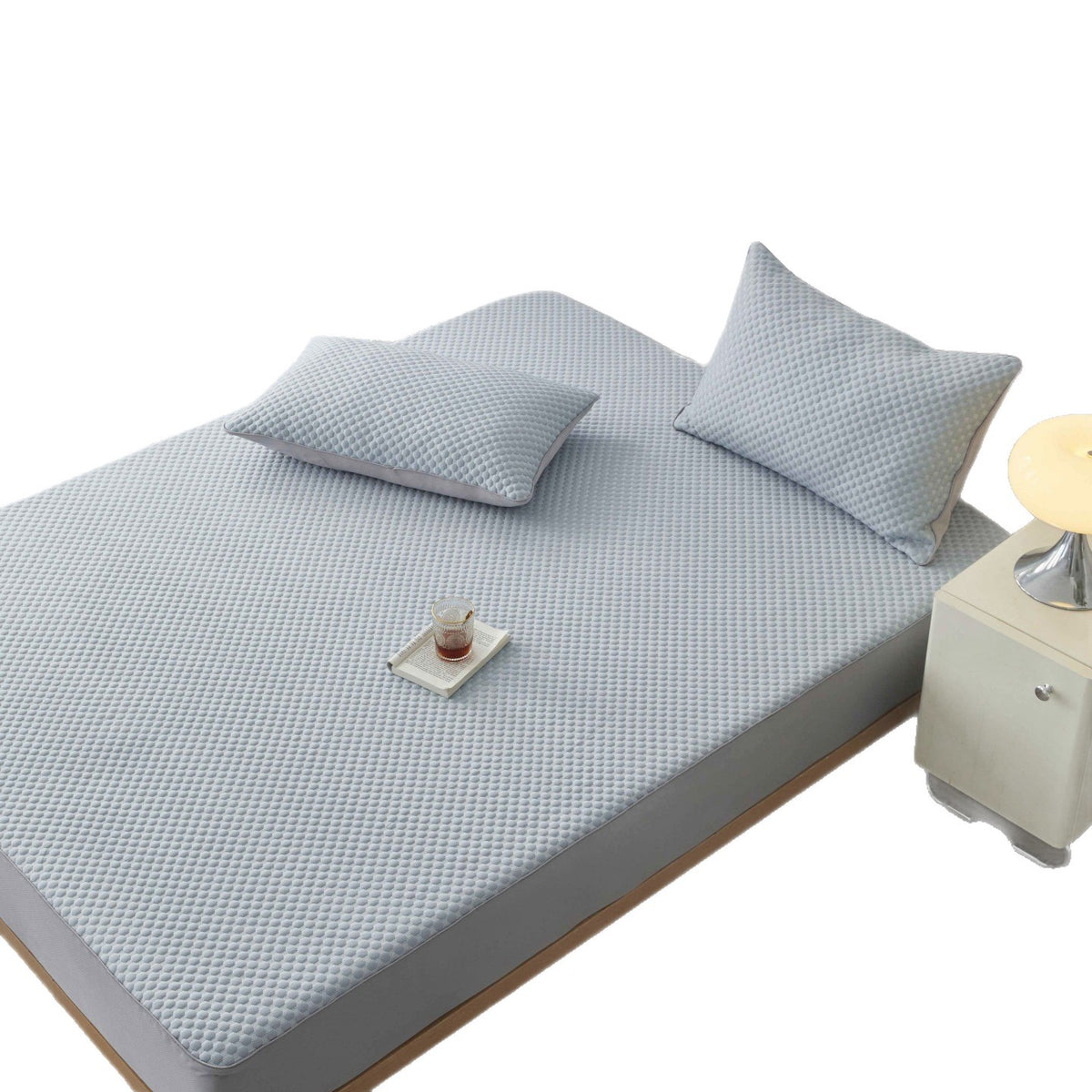 Kit d'oreillers matelas de refroidissement de soie de glace d'été
