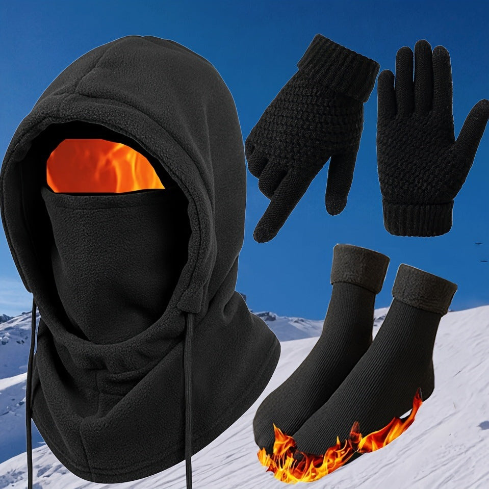 Ensemble de chaussettes à chapeau chaud d'hiver