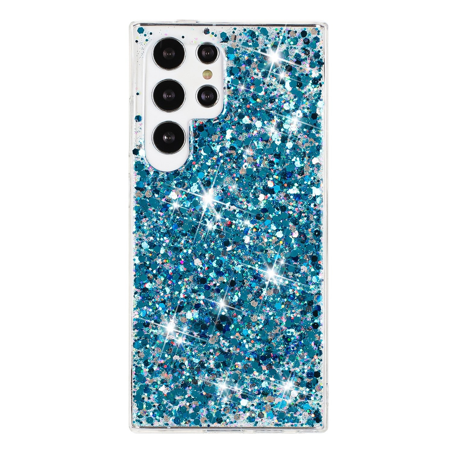 Étui téléphonique de paillettes en poudre étoilée Sky Shimmering