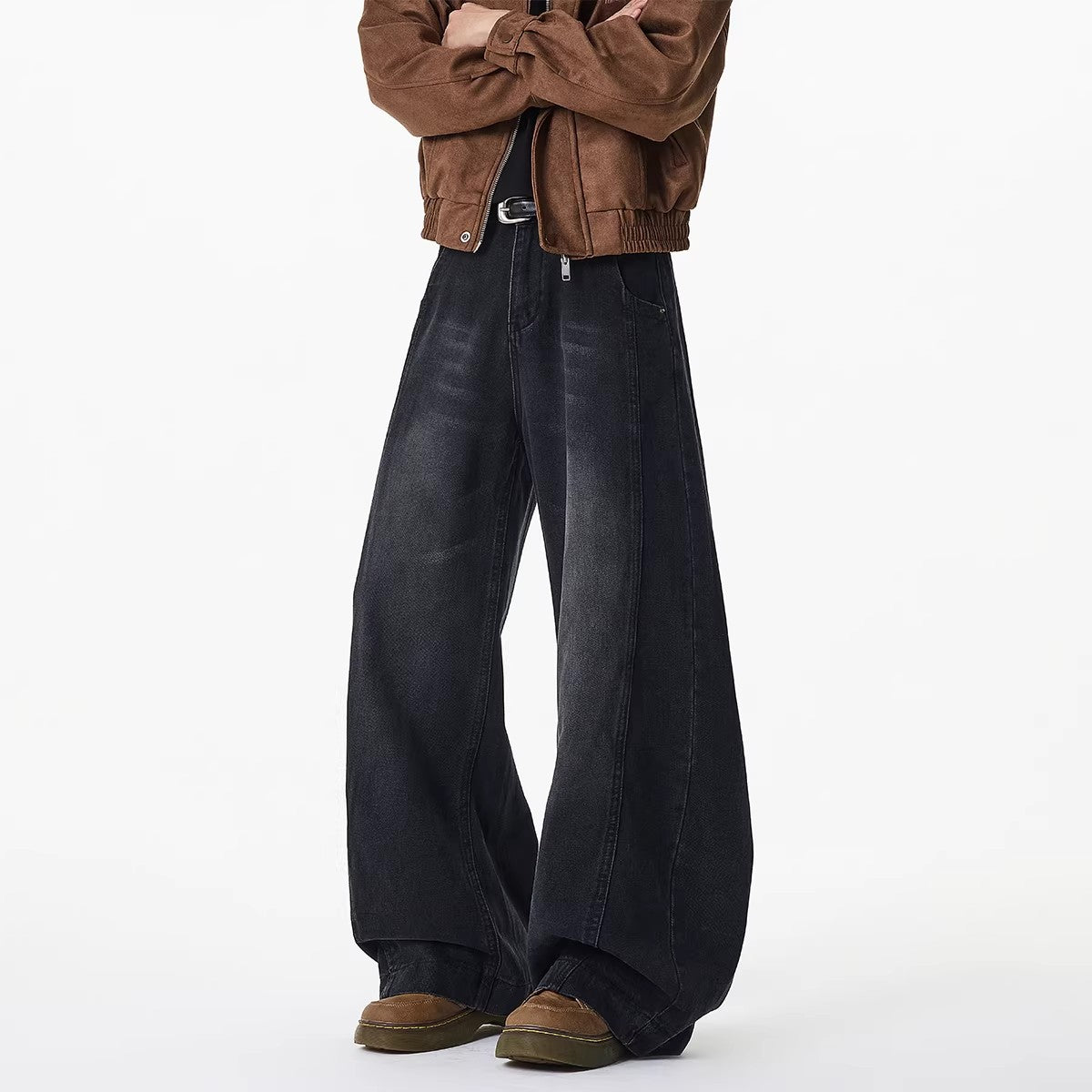 Jeans de coupe taille haute pour hommes