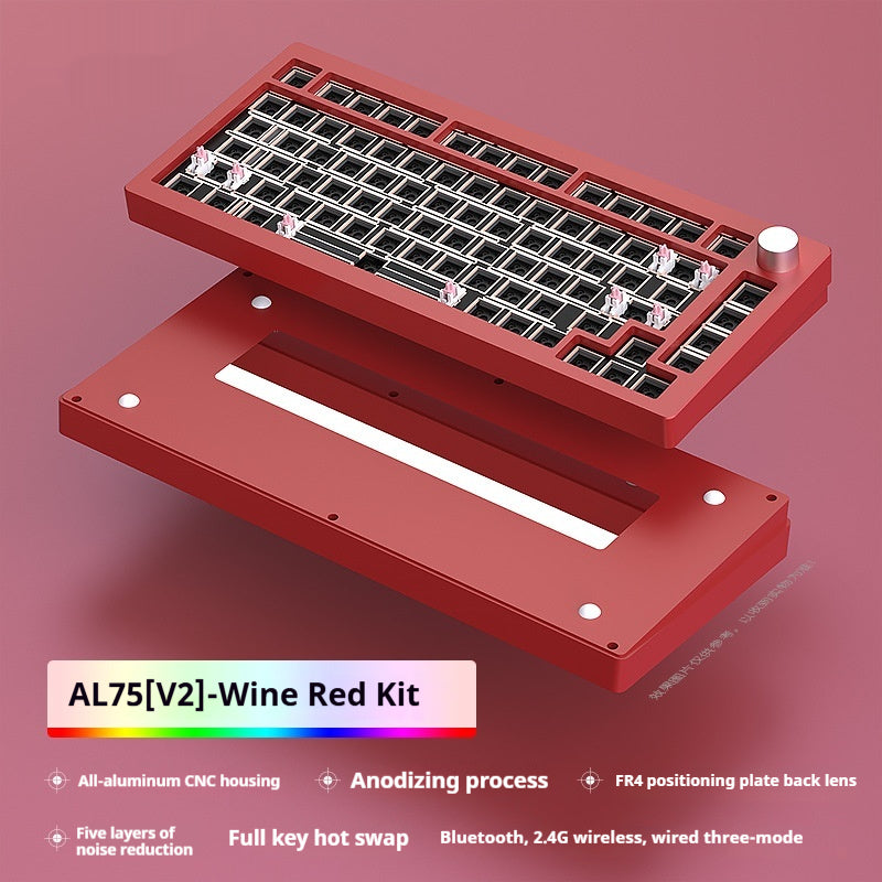 Kit de clavier mécanique Heiji Snake Aluminium Tuo Trois modes Pas de Bluetooth filaire