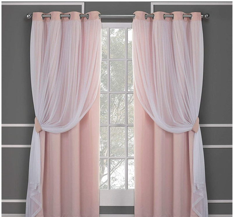 Revêtement double couche de dentelle Rideau