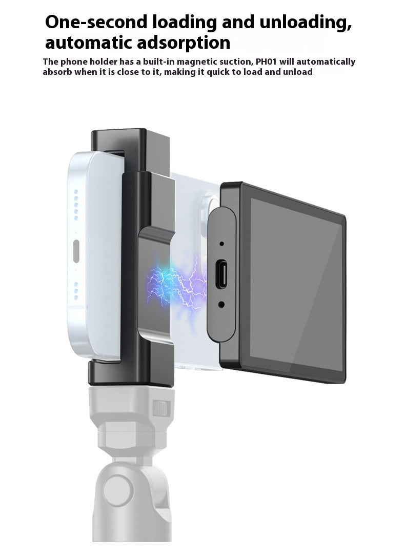 Téléphone mobile Selfie Miroir Affichage écran Aspiration magnétique Clip téléphone