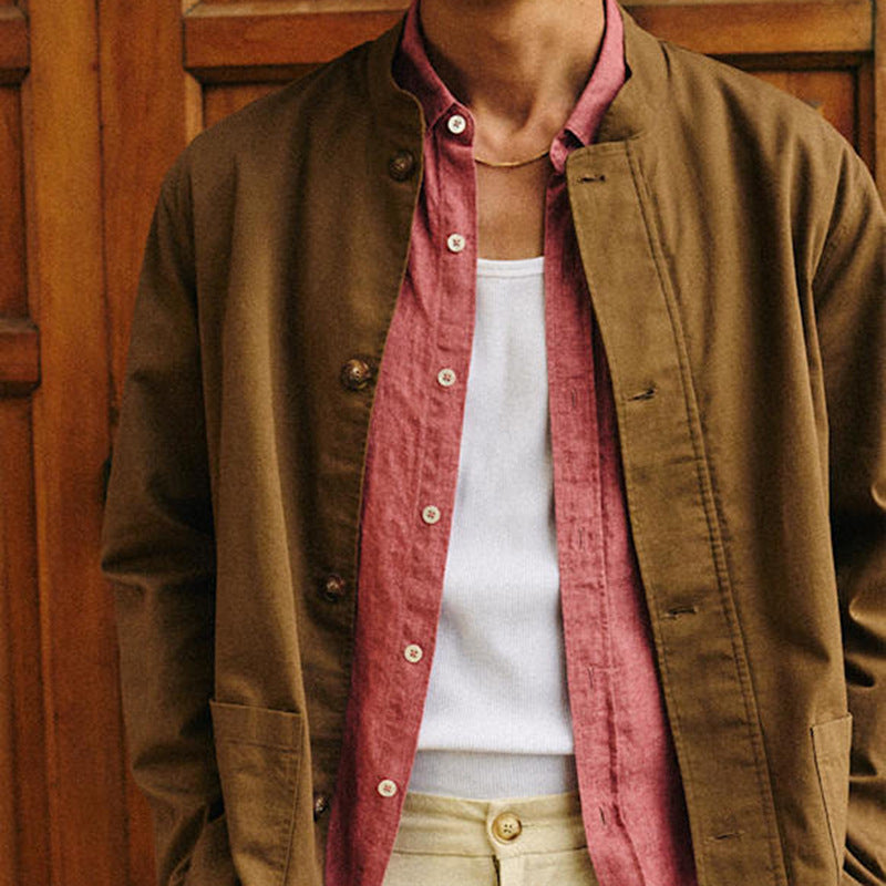 Springautumn Hommes Casual Suede Veste Velvet