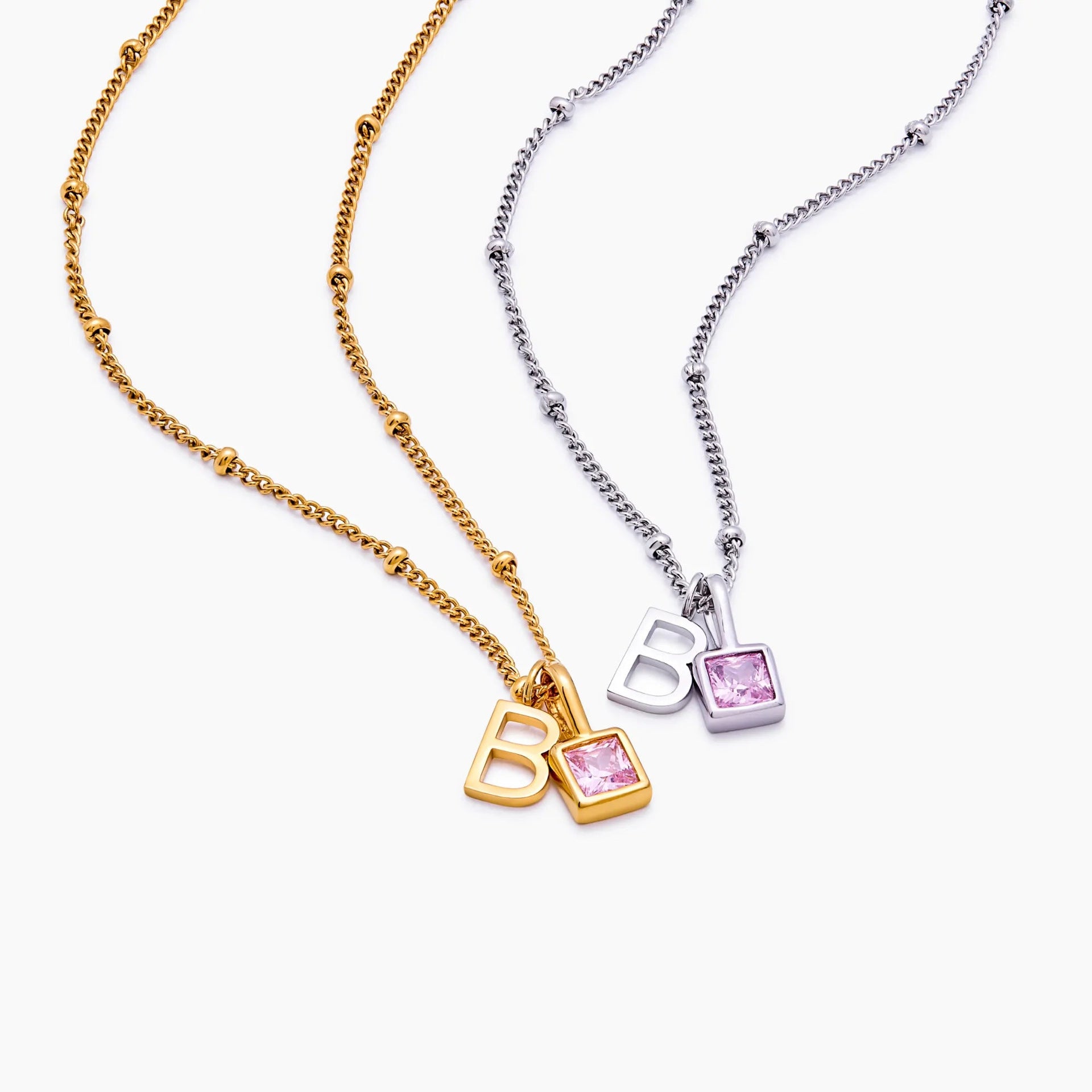 Chaîne de perles en acier inoxydable Collier personnalisable